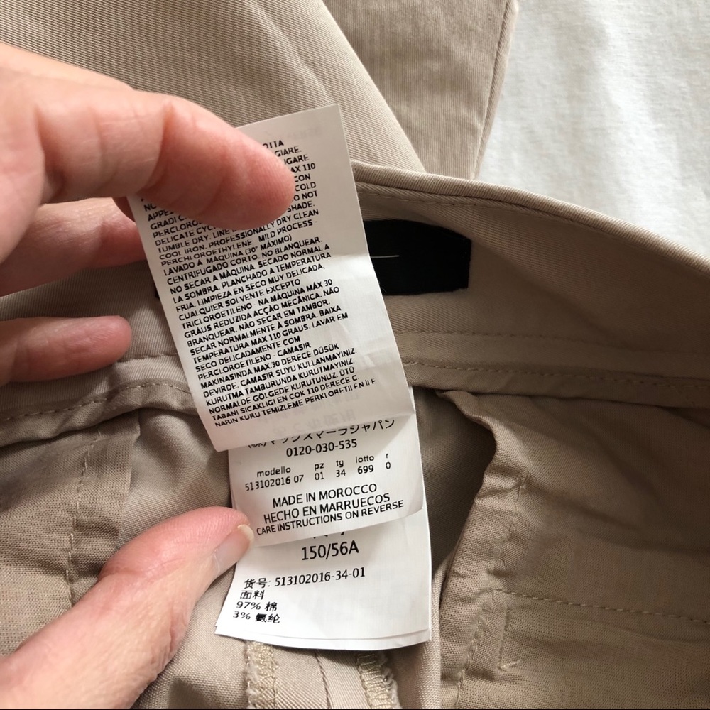 ❌ ❌ ❌ NWOT Max Mara Weekend Osella Cotton Blend Cigarette Trousers - Picture 10 of 10